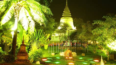 Wat Phnom view at night in Phnom Penh - Visit Cambodia 2017 - YouTube