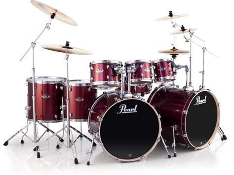 Pearl Export EXX728DB/C 8-piece Double Bass Drum Set with Snare Drum ...