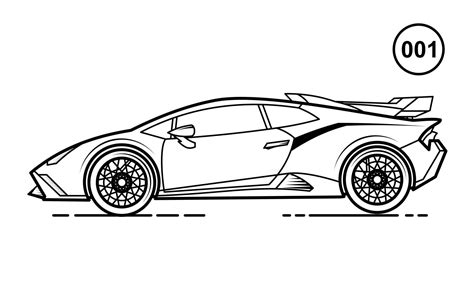 Sport Car Outline Design for Drawing Book Style 001 3221422 Vector Art at Vecteezy