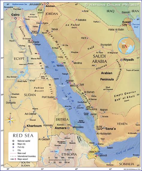 Map of the Red Sea - Nations Online Project