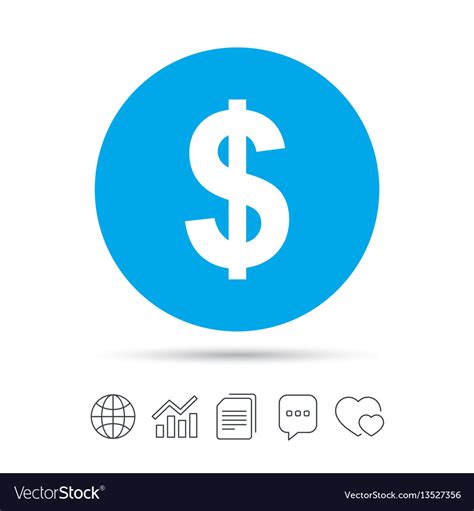 Dollar sign icon usd currency symbol Royalty Free Vector