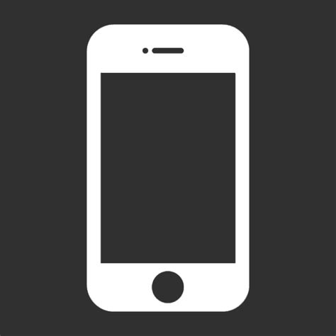 Cell Phone Icon White #351023 - Free Icons Library