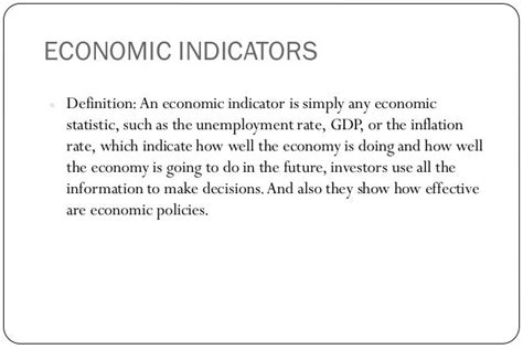 Economics indicators