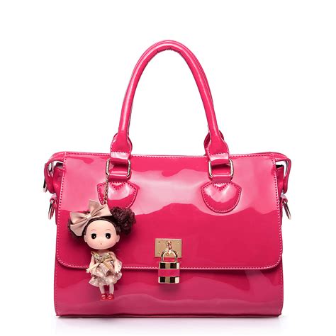 Barbie patent leather handbag red