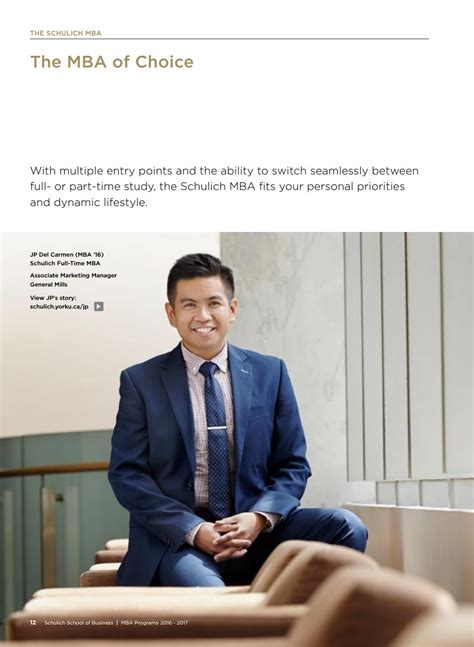 Schulich MBA Viewbook 2016 by Schulich School of Business - Issuu