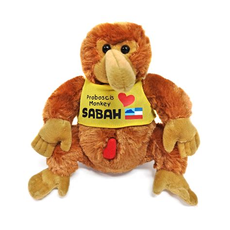 SabahGoodies — Proboscis Monkey with Red HOT Chili Plush Toy