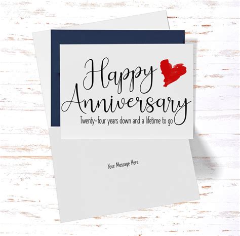 24th Anniversary Card 24th Anniversary Card for Him 24th - Etsy