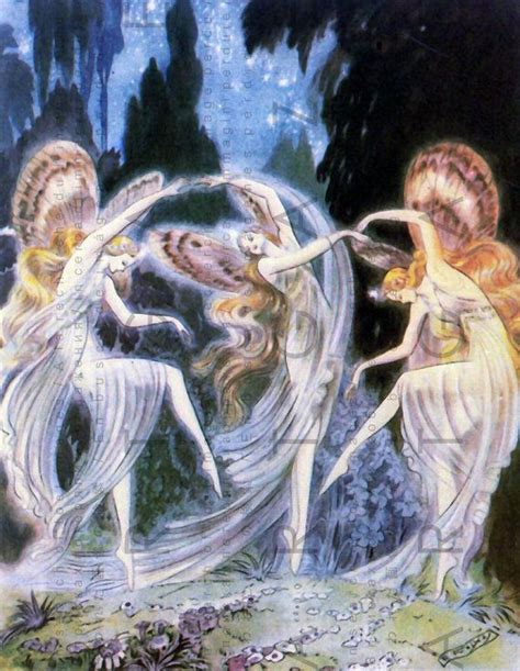 FAIRIES Of The Night STUNNING Art Nouveau Illustration. | Etsy | Fairy ...