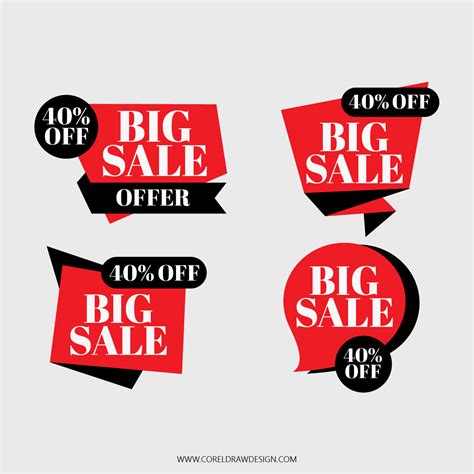 Download Shopping Big Sale Ribbon Vector | CorelDraw Design (Download ...