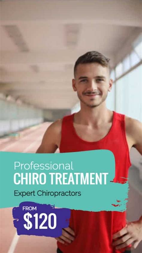 Chiro Treatment Young Man Template - Digital Signage Design Software | Mandoe Media