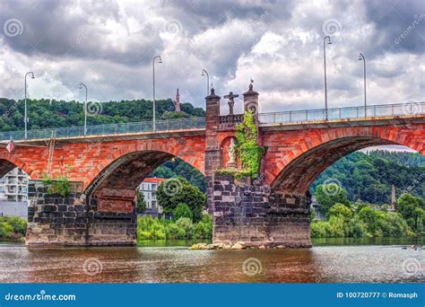 The Roman bridge in Trier stock image. Image of ancient - 100720777