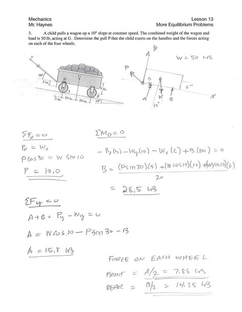 More Equilibrium problems · Mechanics