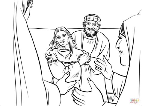 Peter and Dorcas coloring page | Free Printable Coloring Pages