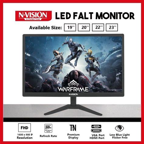 Nvision 19 /20 /22'' inch Led Monitor HD 720P 60Hz Computer Monitor ...