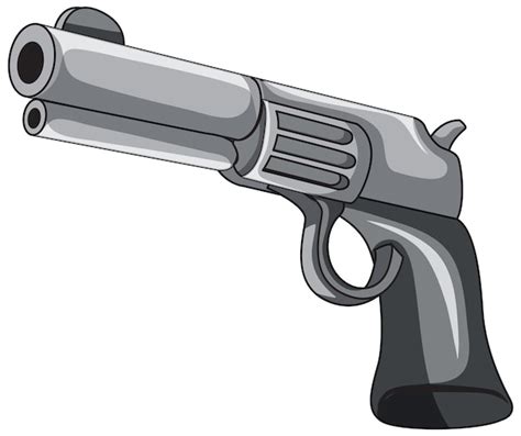 Free Vector | Isolated revolver cartoon on white background