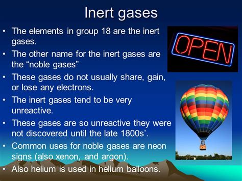 Noble Gases Uses