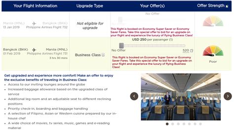 Bidding for Upgrade to Business Class on Philippine Airlines – is it ...