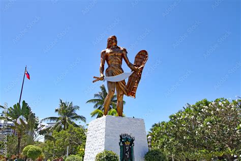 Magellan's Marker Lapu-Lapu Monument in Lapu-Lapu City, Cebu Stock ...