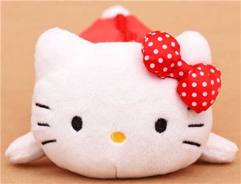 red-white fluffy Hello Kitty plush pencil case - Pencil Cases ...