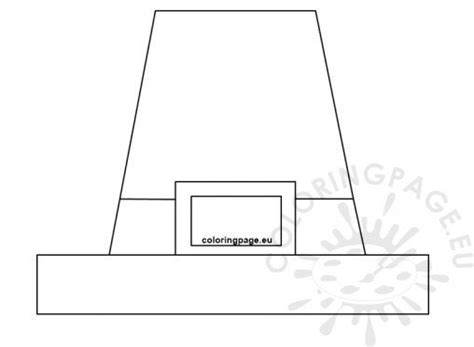 Preschool Pilgrim Hat template printable – Coloring Page