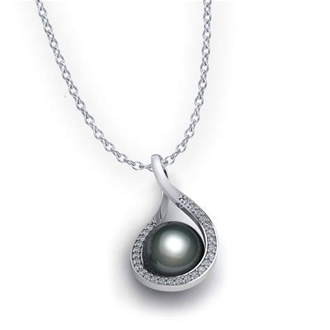 Tahitian Pearl Diamond Pendant | Jewelry Designs