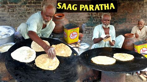 saag paratha/alu saag makhan paratha/saag paratha in lahore. - YouTube