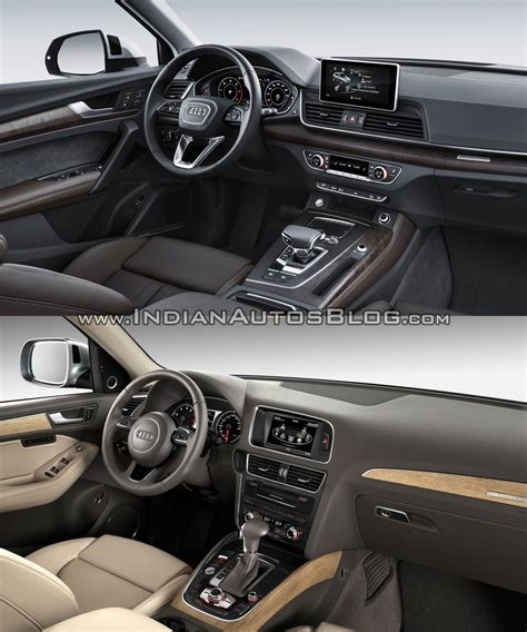 2017 Audi Q5 vs. 2013 Audi Q5 interior dashboard