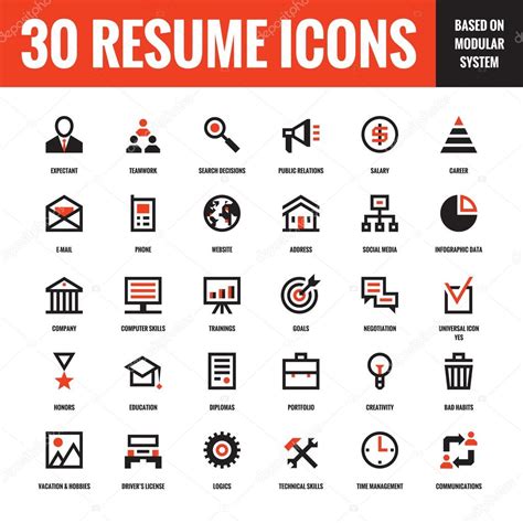 Resume Graphic Design Icons