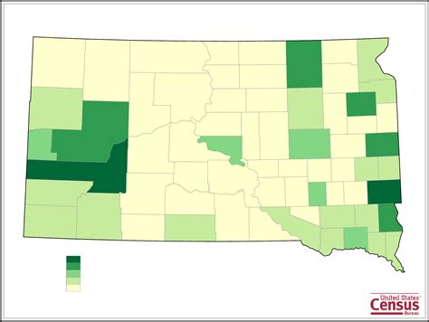 South Dakota County Population Map Free Download