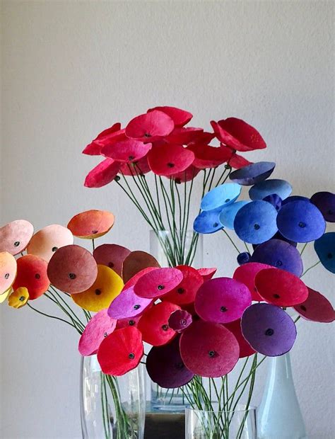 Stemmed paper flowers – Artofit