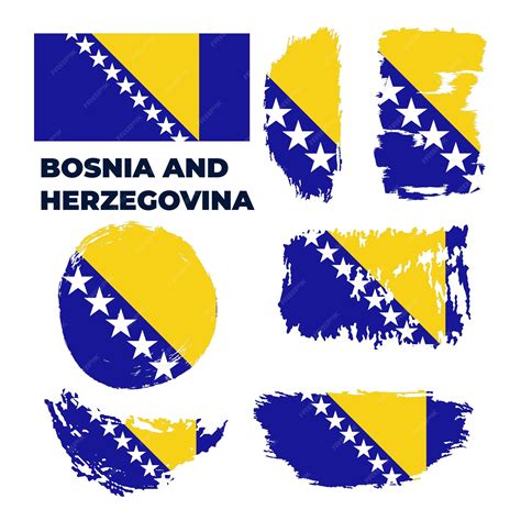 Premium Vector | Bosnia and herzegovina flag template vector symbol design color blue and yellow