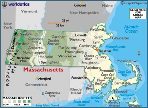 Massachusetts Maps & Facts | Massachusetts map, Map, Geography