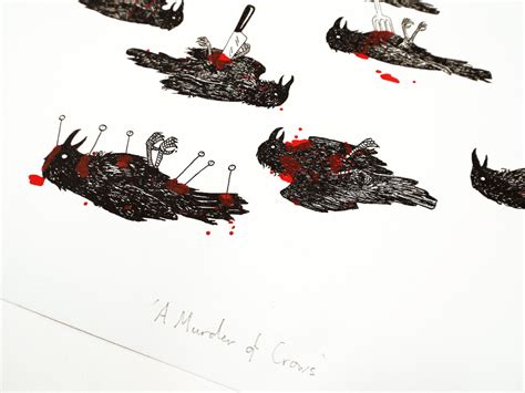 A Murder of Crows Collective Noun No. 2 risograph Print - Etsy