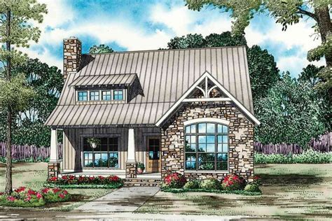 Plan 60598ND: Rustic Cottage | Cottage house plans, Bungalow style ...