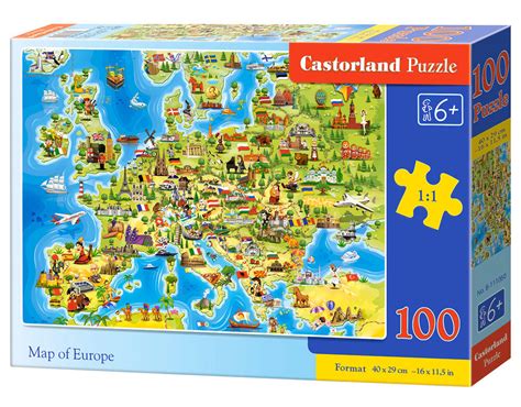 Map of Europe, Puzzle 100 Teile