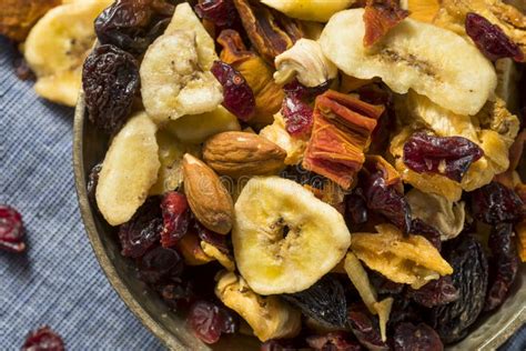 Organic Dried Fruit Trail Mix Stock Image - Image of diet, berry: 124489725