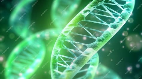 Premium Photo | Abstract green dna background