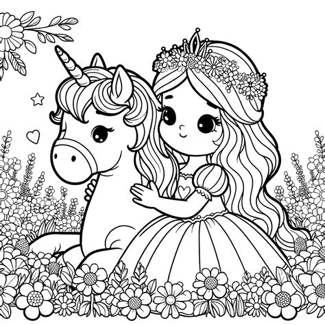 Coloriage de Belle princesse à imprimer (PDF gratuit) - Lilocolors