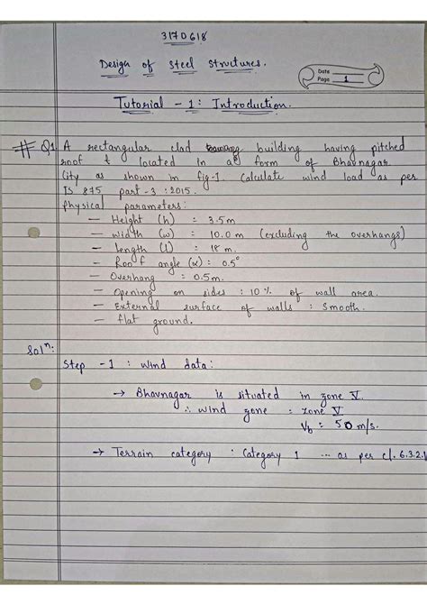 SOLUTION: Design of steel structure example - Studypool