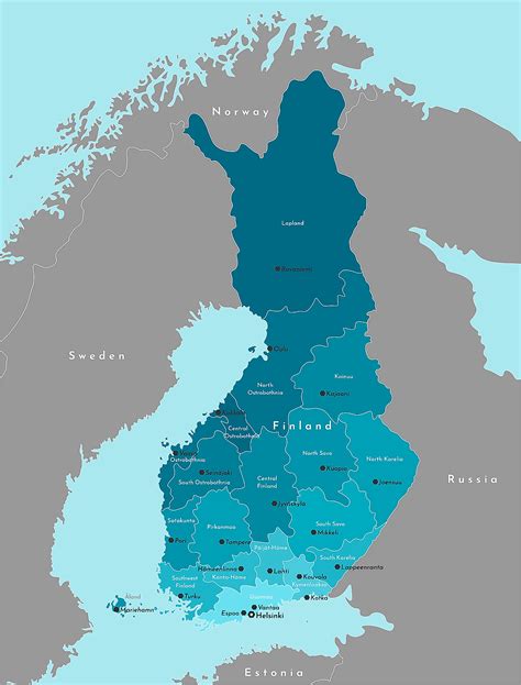 Political Map Of Finland