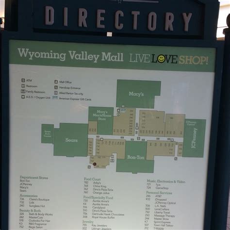 Wyoming Valley Mall Map