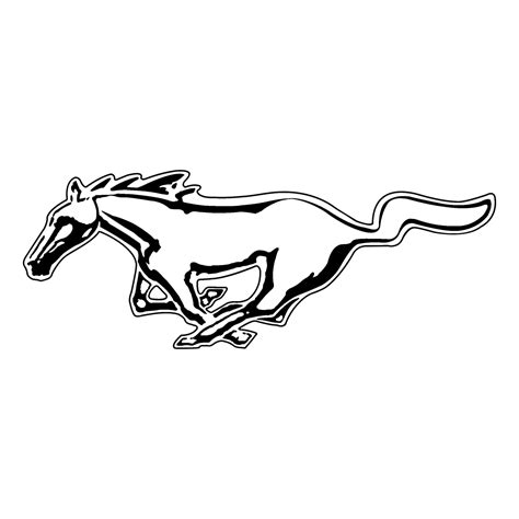 Mustang Logo Black and White – Brands Logos