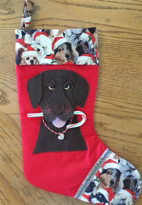 Chocolate Lab Christmas stocking | Etsy