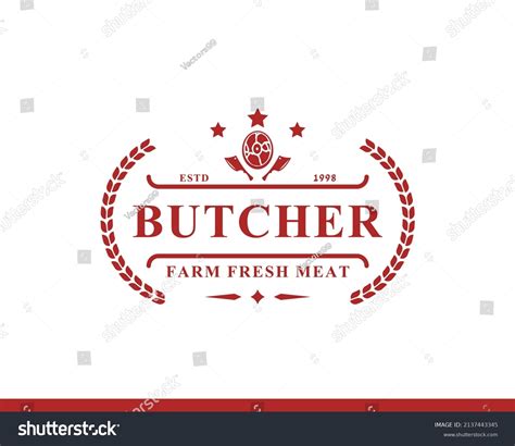 Vintage Retro Butcher Shop Vector Illustration Stock Vector (Royalty ...