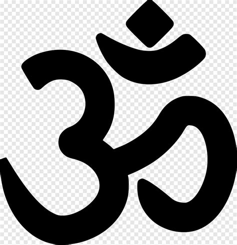 Ilustrasi simbol hitam, Tanda Simbol Agama Hindu Om, hindu, teks, logo ...