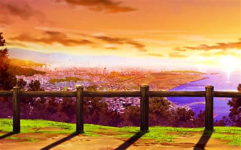 Just Divine - Anime Background Sunset (#1849472) - HD Wallpaper ...