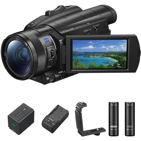 Sony FDR-AX700 4K Camcorder Kit with Travel Charger B&H Photo