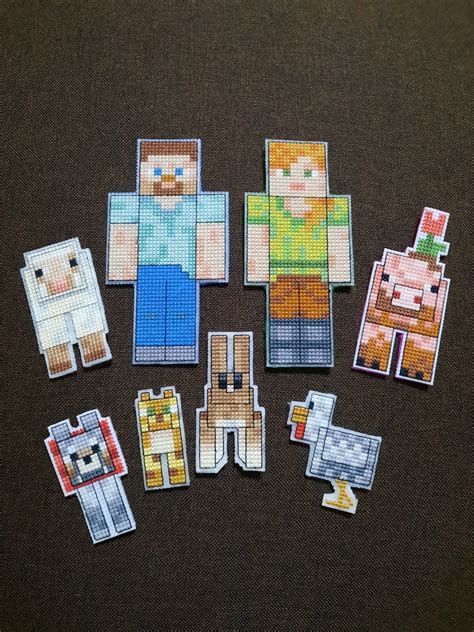 Minecraft sampler Cross stitch pattern Digital Download DMC | Etsy