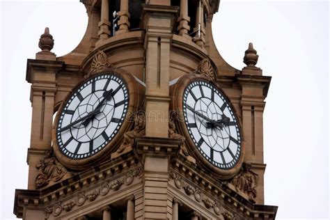 Tower Clock at Train Station Stock Image - Image of figures, tock: 7921459