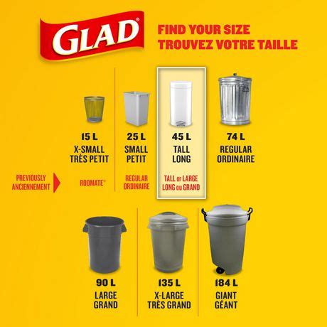 Glad White Garbage Bags - Tall 45 Litres - Febreze Fresh Clean Scent ...